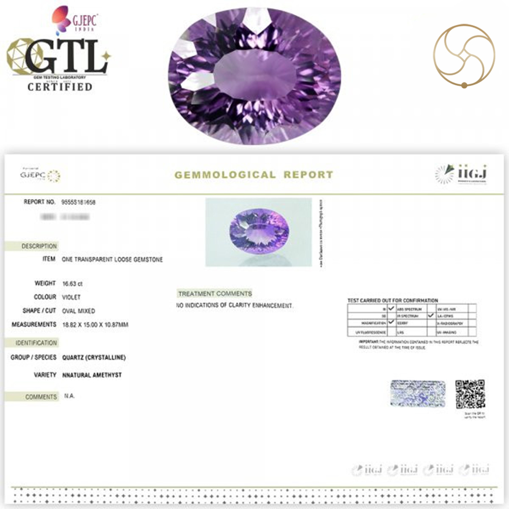 1663 Carats Amethyst Katela Jamuniya Stone With Silver Ring Or Pendant  -    