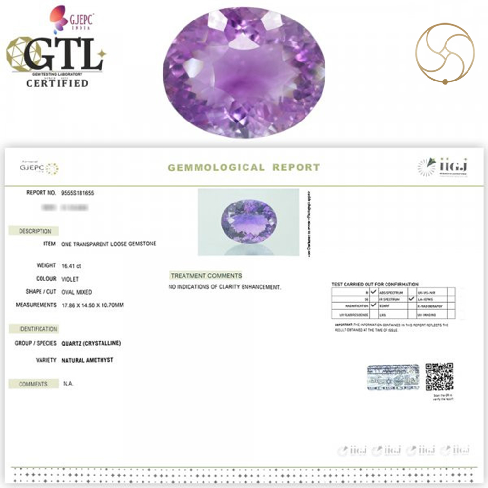 1641 Carats Amethyst Katela Jamuniya Stone With Silver Ring Or Pendant -