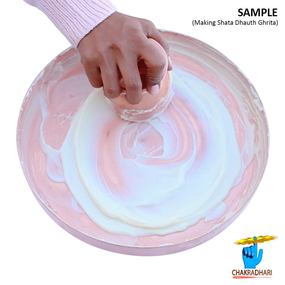 999  Nepaliya Copper Shata Dhauth Ghrita Thali 1700gm -     