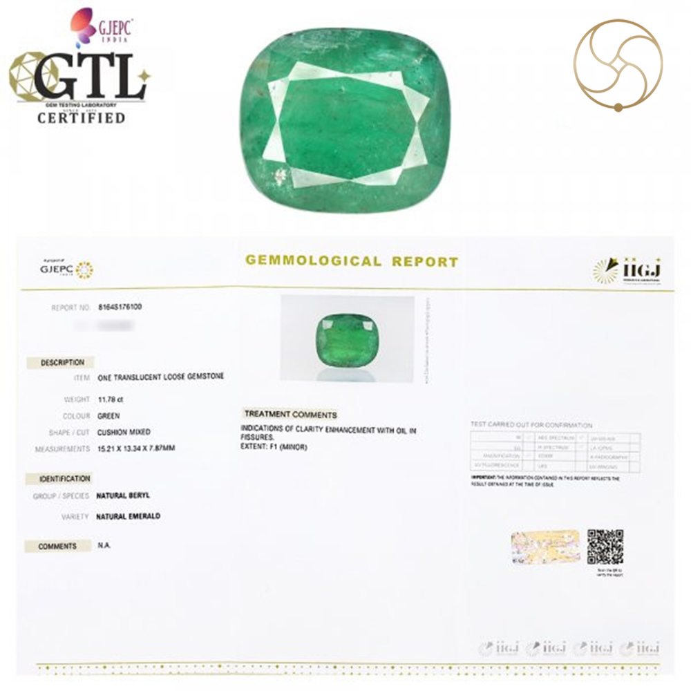 1178 Carats Emerald Gemstone With Ring Or Pendant   