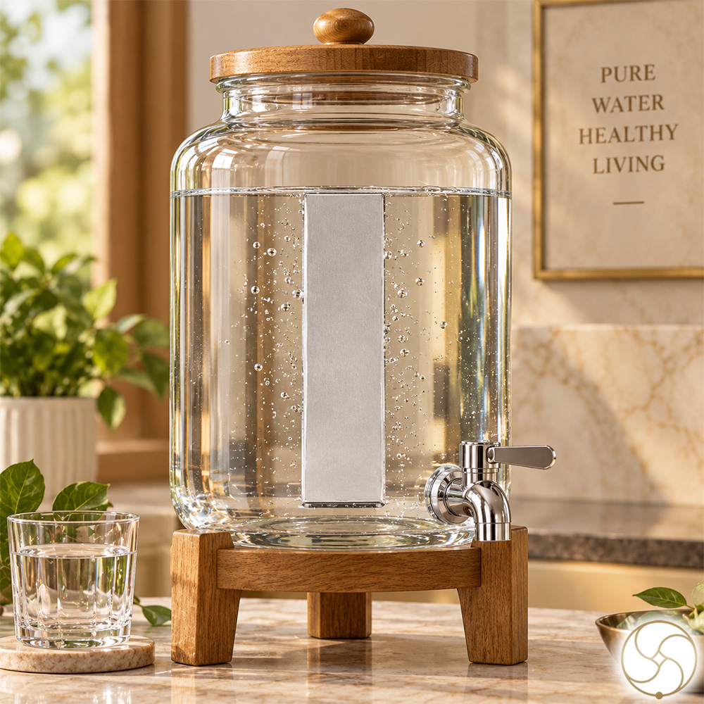 999 Silver Water Purifier Platter