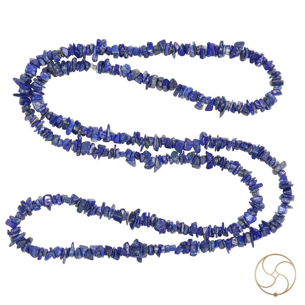 Lapis Lazuli Chips Wearing Mala -