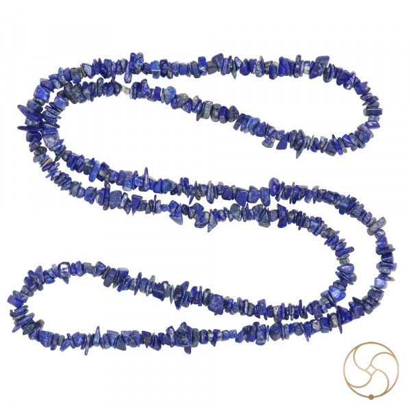 Image of Lapis Lazuli Chips Wearing Mala - लाजवर्त टुकड़ी माला धारण हेतु