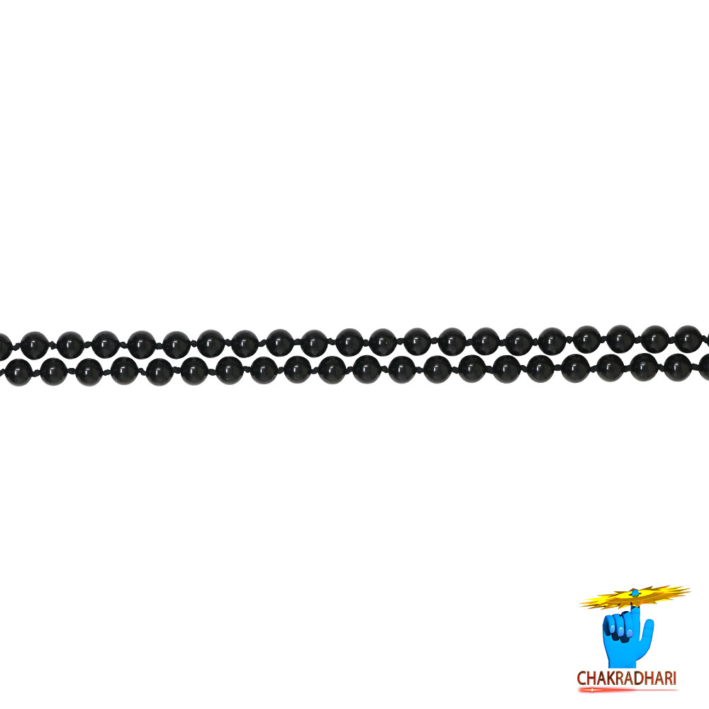 Black Mahavaikrant Mala for Jaap or Wearing - 8mm or 6mm