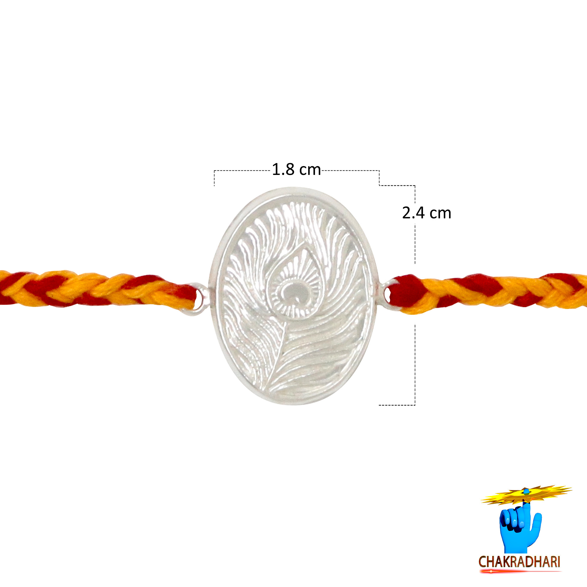 999  Silver Mayur Pankh Rakhi -    