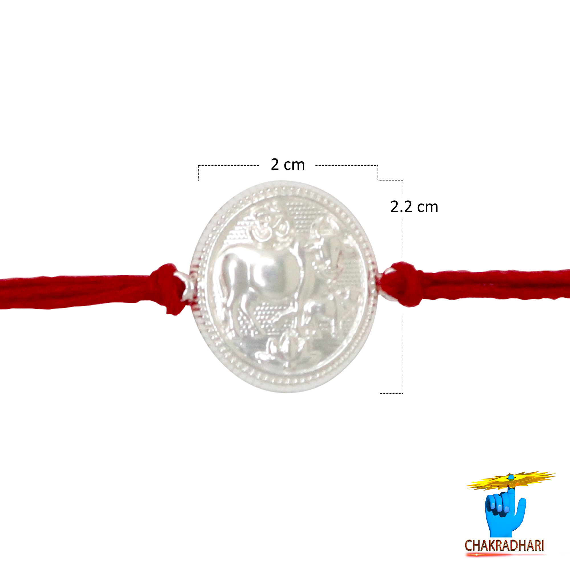 999 Silver Gau Bachhda Rakhi -     