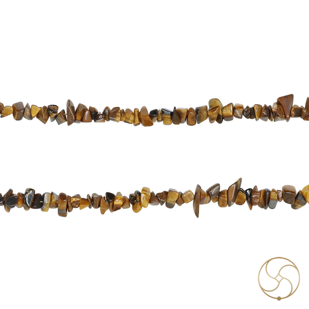 Tiger Eye Chips Wearing Mala -