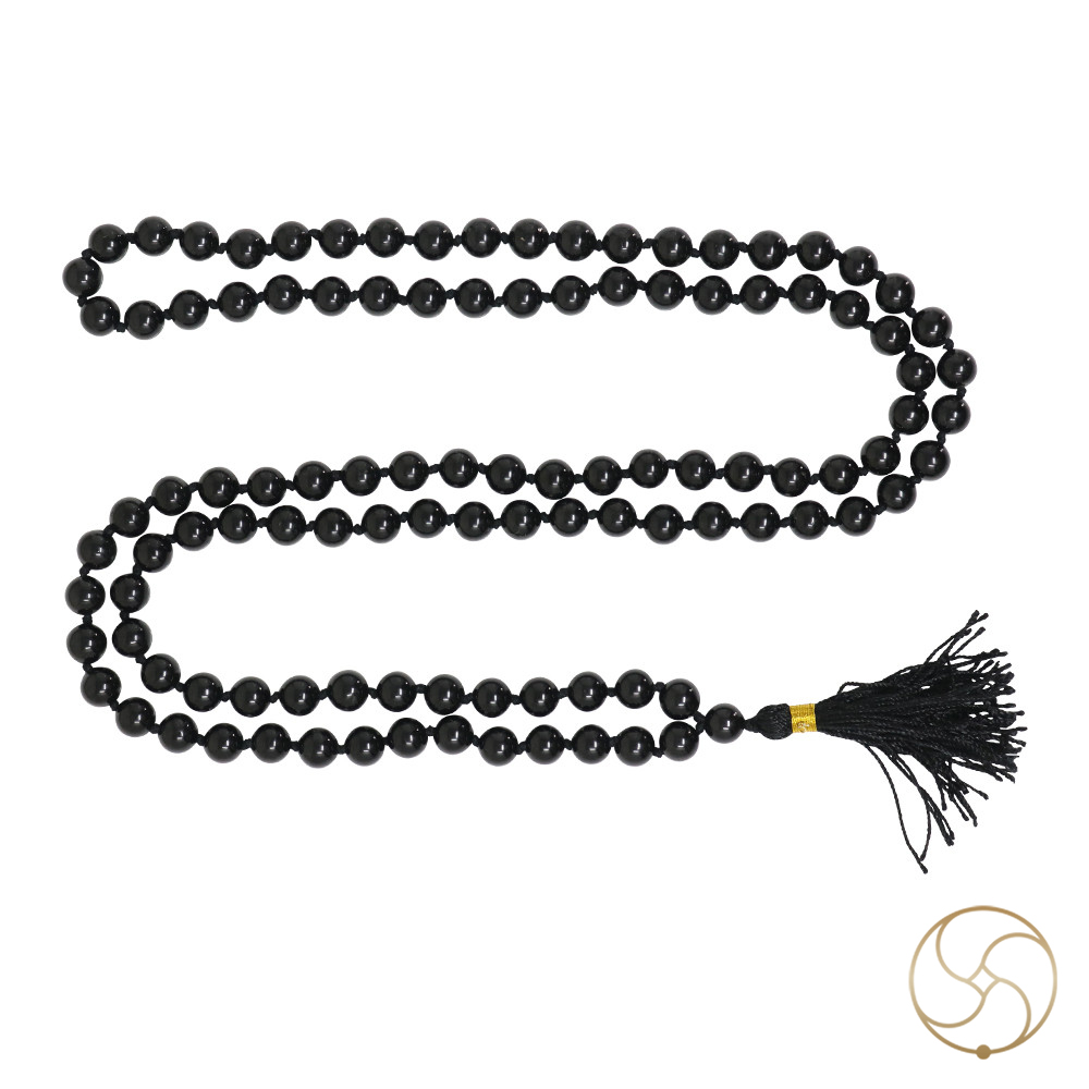 Black Mahavaikrant Mala for Jaap or Wearing - 8mm or 6mm