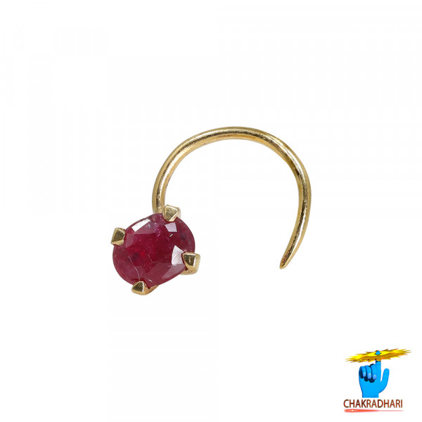 Image of 91.6%  0.352 grams Gold 0.48 Carat Natural Ruby Nose pin