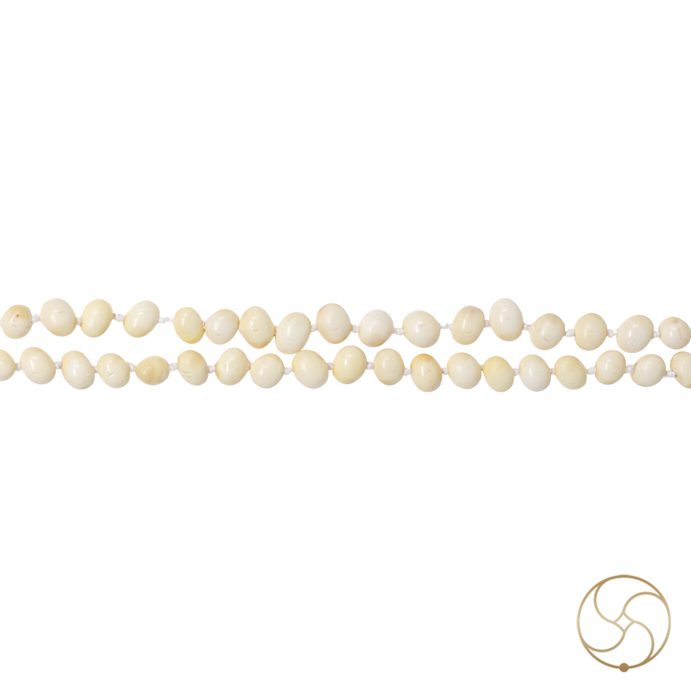 White Chirmi Jaap Mala 108 Plus 1 Beads -