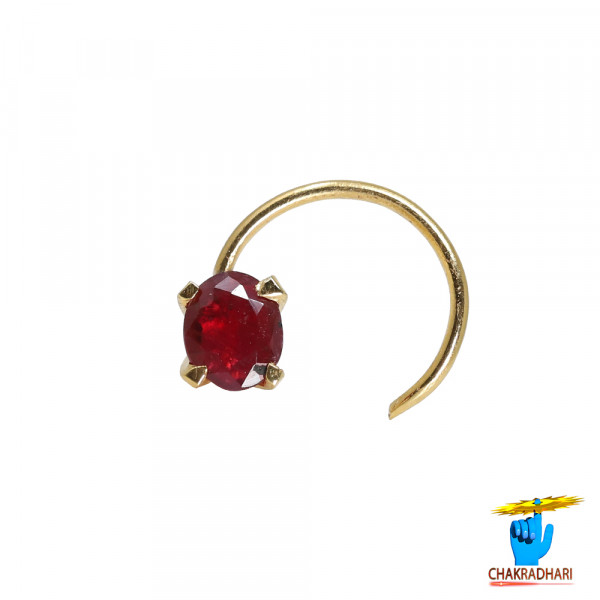 Image of 91.6% 0.412 grams  Gold 0.29 Carat Natural Ruby Nose pin