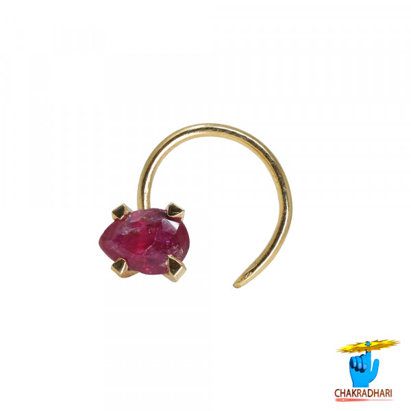 Image of 91.6%  0.428 grams Gold 0.40 Carat Natural Ruby Nose pin