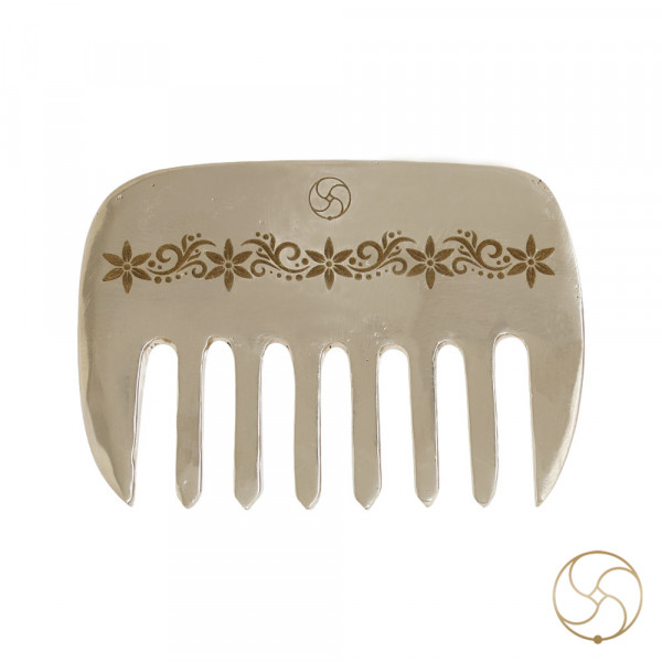 Image of Phool Bronze Comb -  फूल कांसा कंघी
