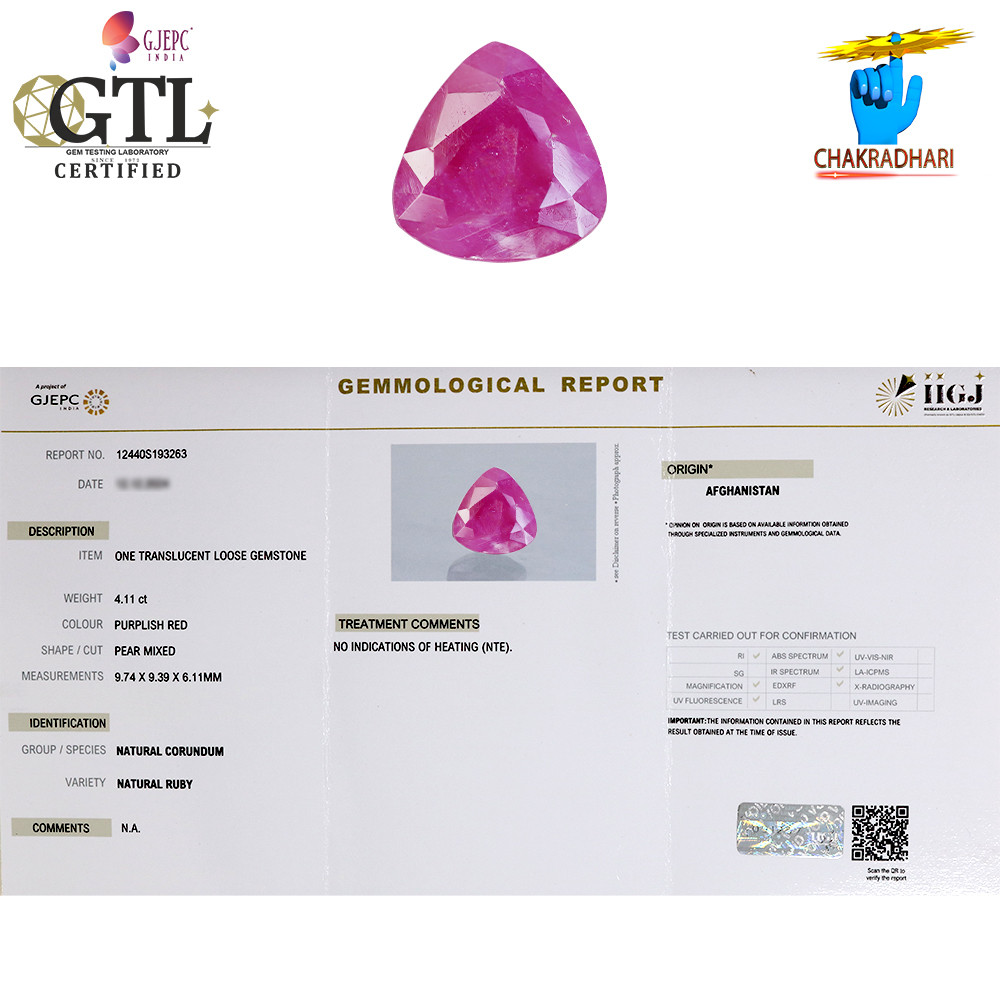 411 Carat Ruby Gemstone With Ring Or Pendant -