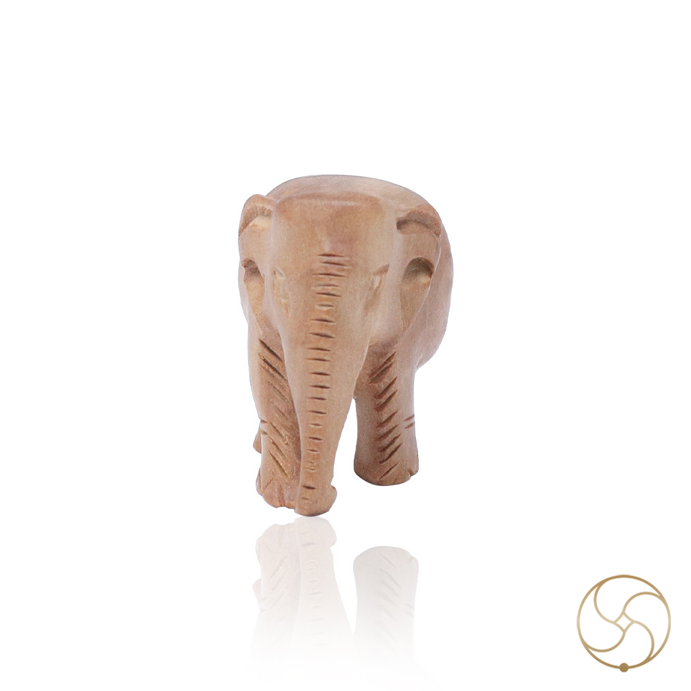 White Sandalwood Elephant Small Size - 1x1 Inch