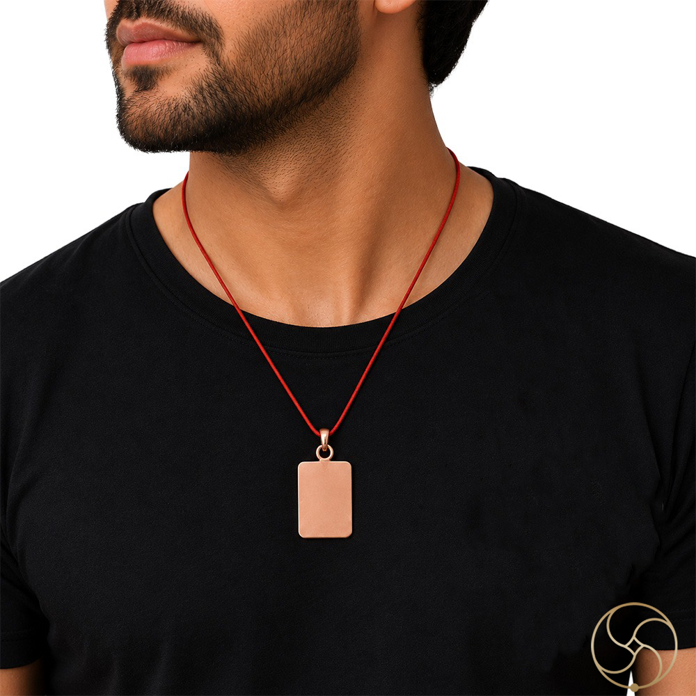 999 Nepaliya Copper Rectangular Pendant