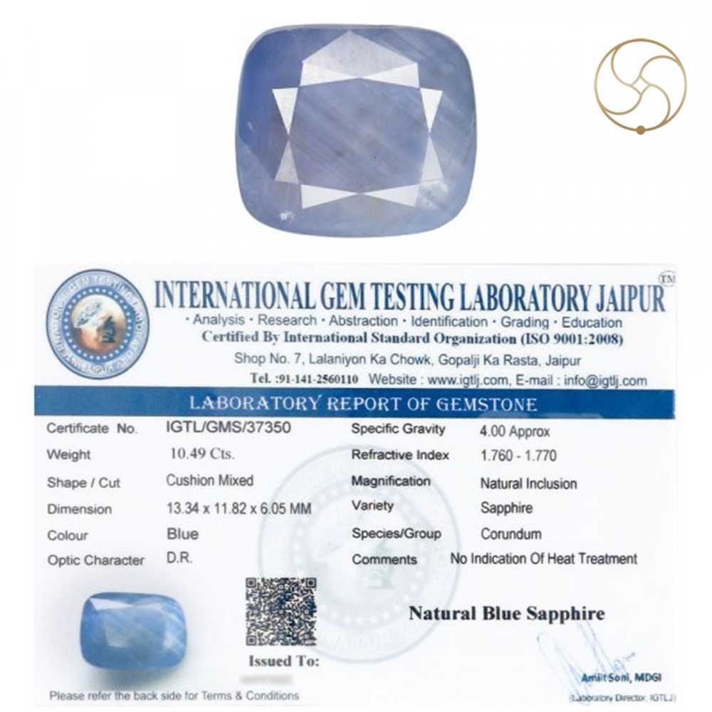 1049 Carats blood Blue Sapphire With Ring Or Pendant -  