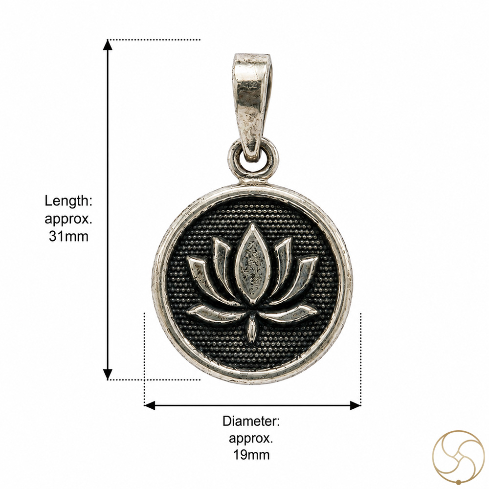 996 Silver Lotus Pendant