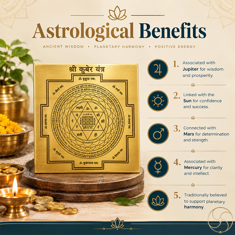 Shri Kuber Yantra 100 Accurate with All Mantra in Ritika Brass