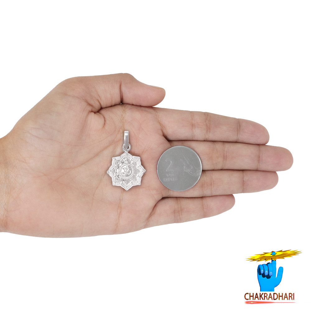 996 Silver Shikhar Om Pendant -     