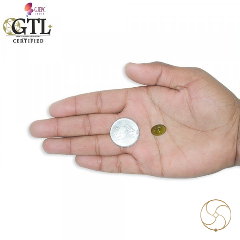 0591 Carats Peridot Gemstone With Ring Or Pendant -  