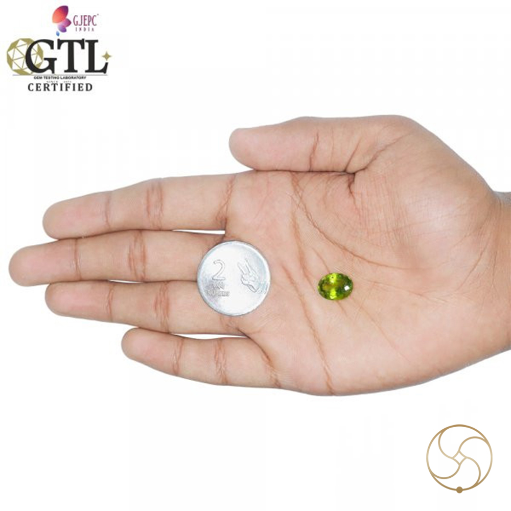 0668 Carats Peridot Gemstone With Ring Or Pendant -  