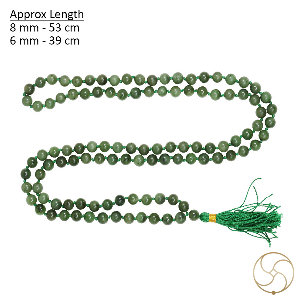 Jade Mala With 1081 Beads for Jaap or Wearing 8mm