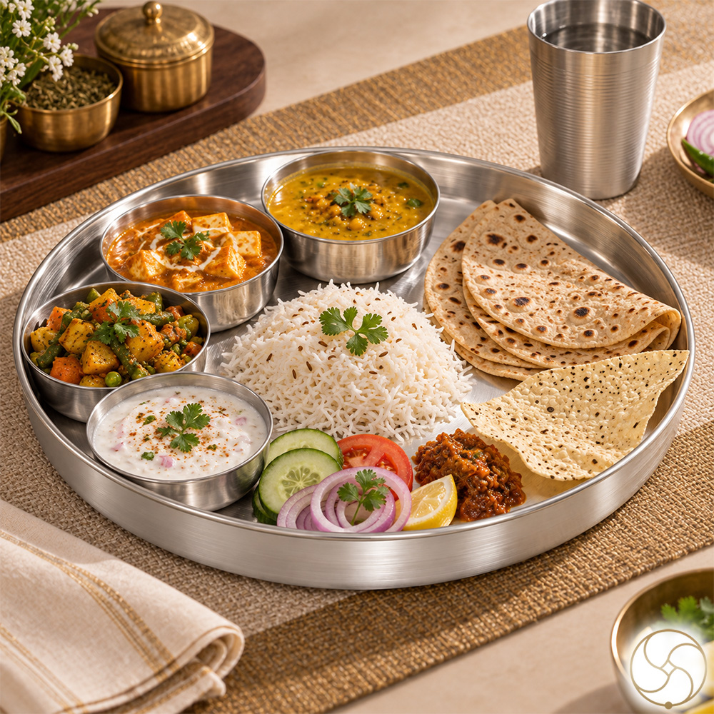 999 Silver Big Thali