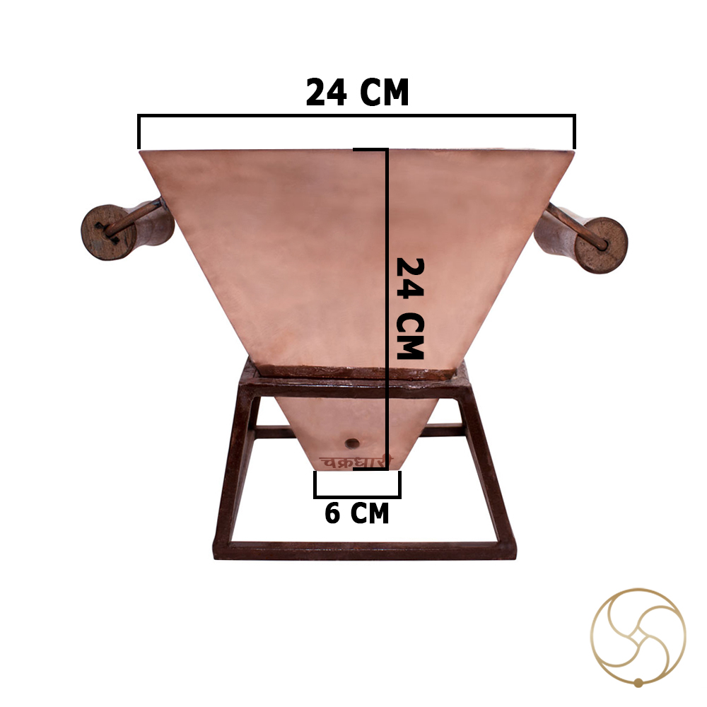 999 Nepaliya Copper Hawan Kund With Stand