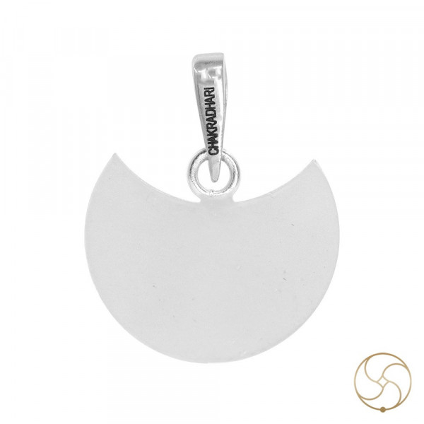 Image of 99.6 %  Silver Waxing Crescent Moon Pendant