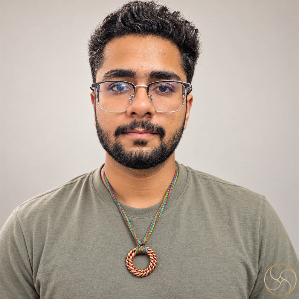 999 Nepaliya Copper Tensor Triple Cubit Pendant