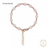 99.9% Pure Copper  Rose Quartz Bracelet For Male And Female- 99.9% शुद्ध तांबा गुलाबी स्फटिक वलय स्त्रि पुरुष हेतु