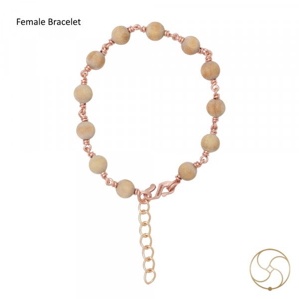 Image of Pure Copper sandalwood Bracelet For Male And Female -  शुद्ध तांबा  सफ़ेद चंदन वलय  स्त्री पुरुष हेतु