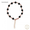 Pure Copper Black Obsidian Bracelet For Male And Female -  शुद्ध तांबा शीशा कराल वलय स्त्री पुरुष हेतु