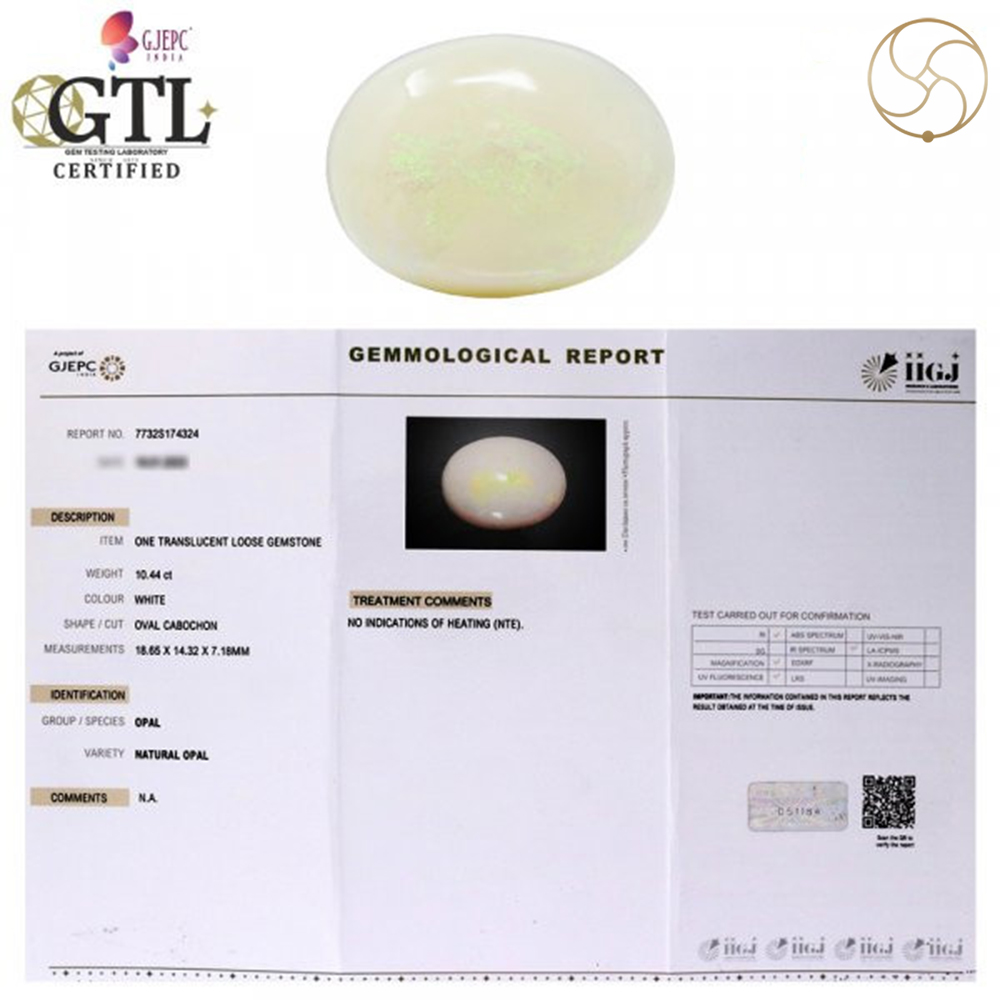 1044 Carat Opal Gemstone With Silver Ring and Pendant -  