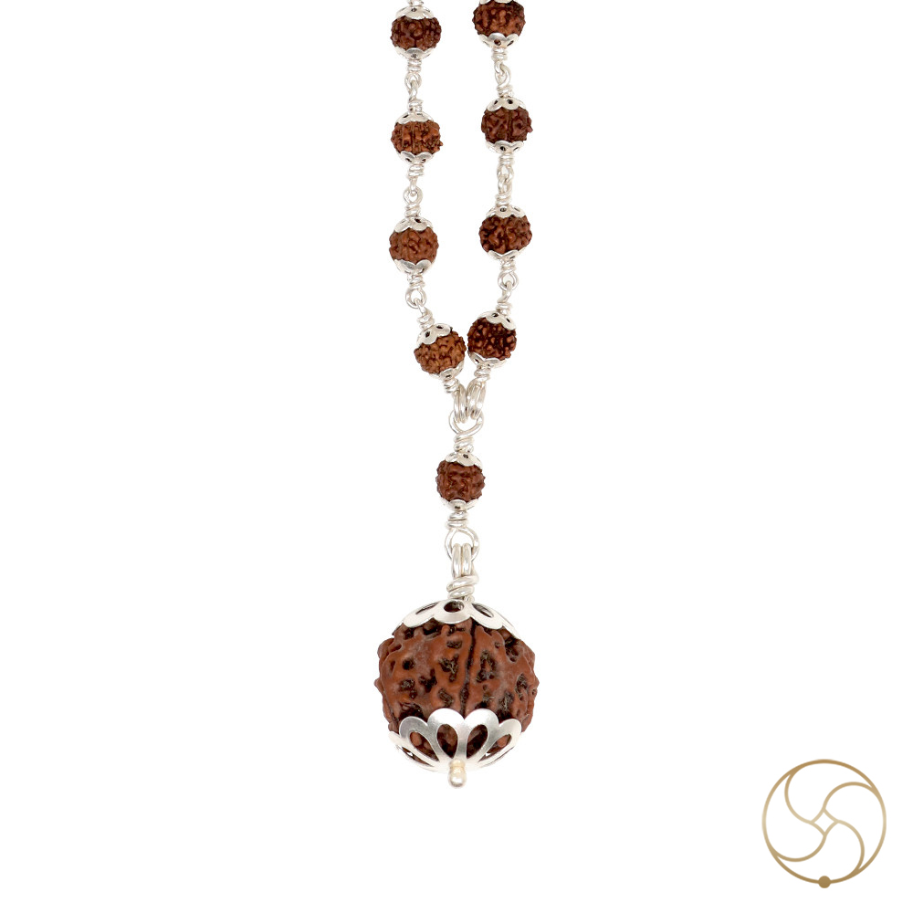Rudraksha Mala In Silver Cap Wearing 541 beads 541