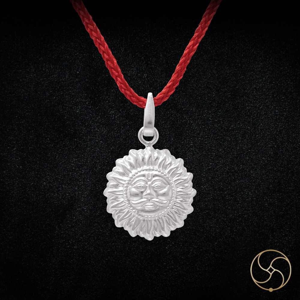 996 Silver Sun God Pendant -    