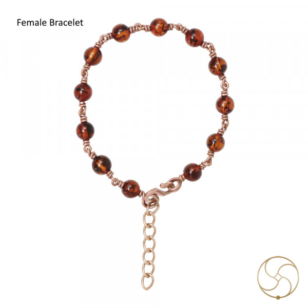 Image of Pure Copper Hessonite Bracelet For Male And Female - शुद्ध तांबा रत्न  गोमेद वलय स्त्री पुरुष हेतु