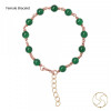 Pure Copper Gem Green onyx Bracelet For Male And Female - शुद्ध तांबा रत्न हरा अकीक वलय स्त्री पुरुष हेतु