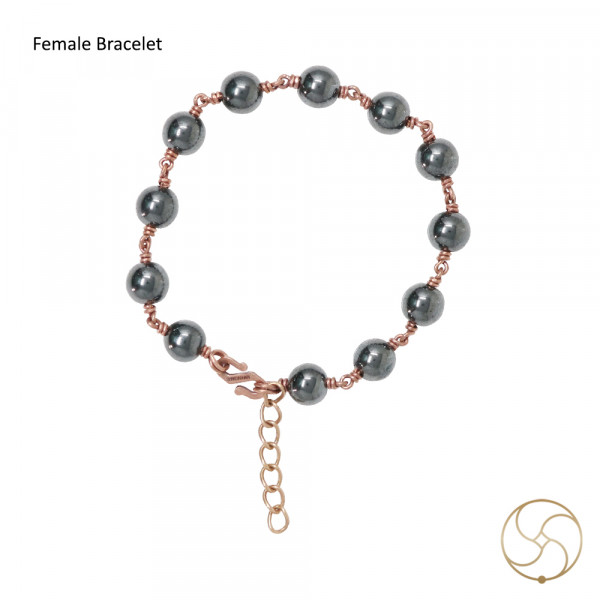 Image of Pure Copper Gem Magnetite Bracelet For Male And Female - शुद्ध तांबा रत्न लौह अयस्क वलय स्त्री पुरुष हेतु