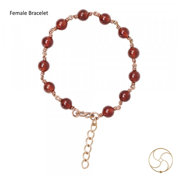 Image of Pure Copper Amber Gem Bracelet For Male And Female - शुद्ध तांबा अम्बर वलय स्त्री पुरुष हेतु
