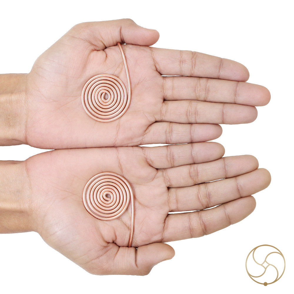 999 Nepaliya Copper Palm Ring Pair  for Men and Women 2 Piece Set -       80gm