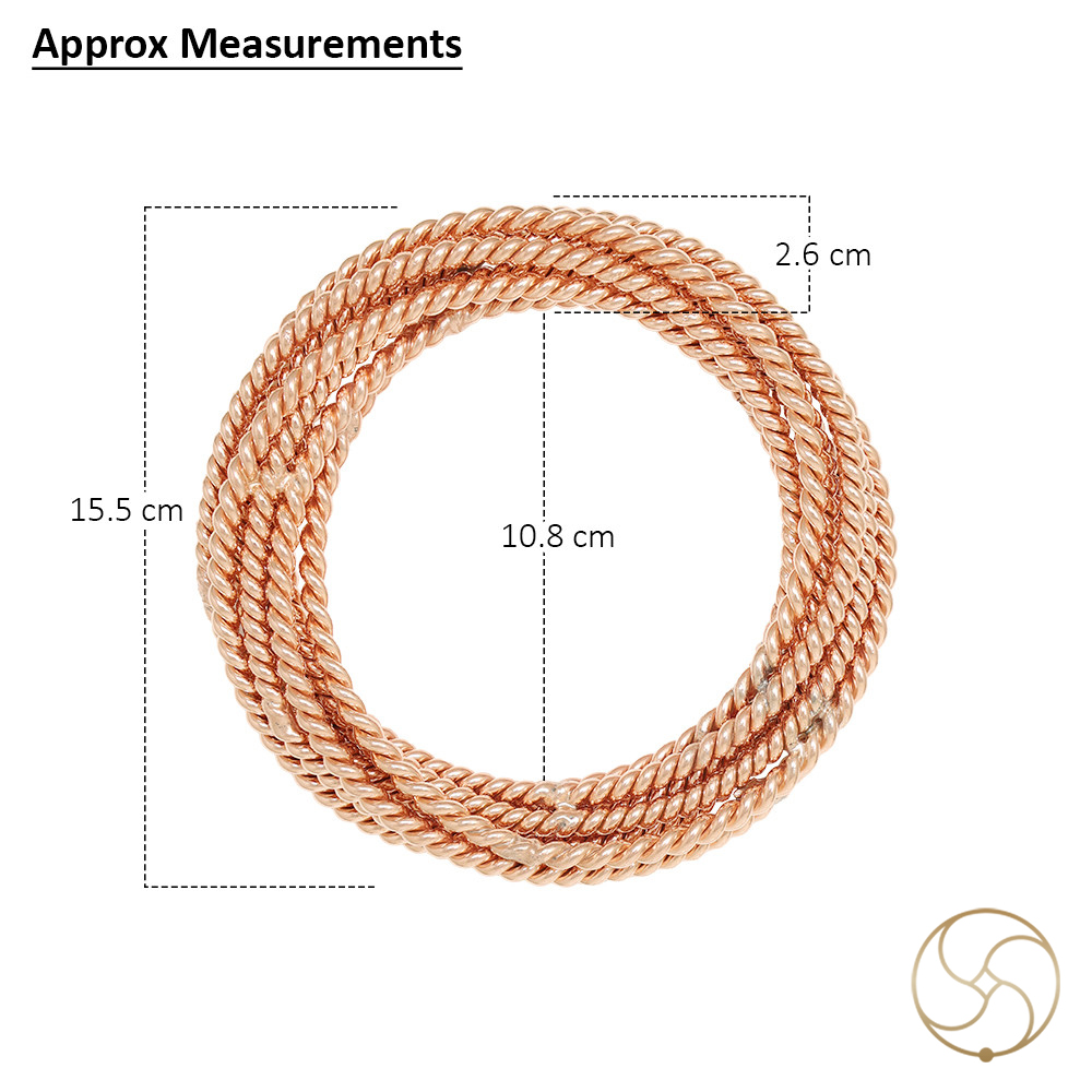 999  Pure Nepaliya Copper Big Tensor Torus Coil for Utensil Base  Sacred Geometry Ring for Placing Water  Kitchen Vessels