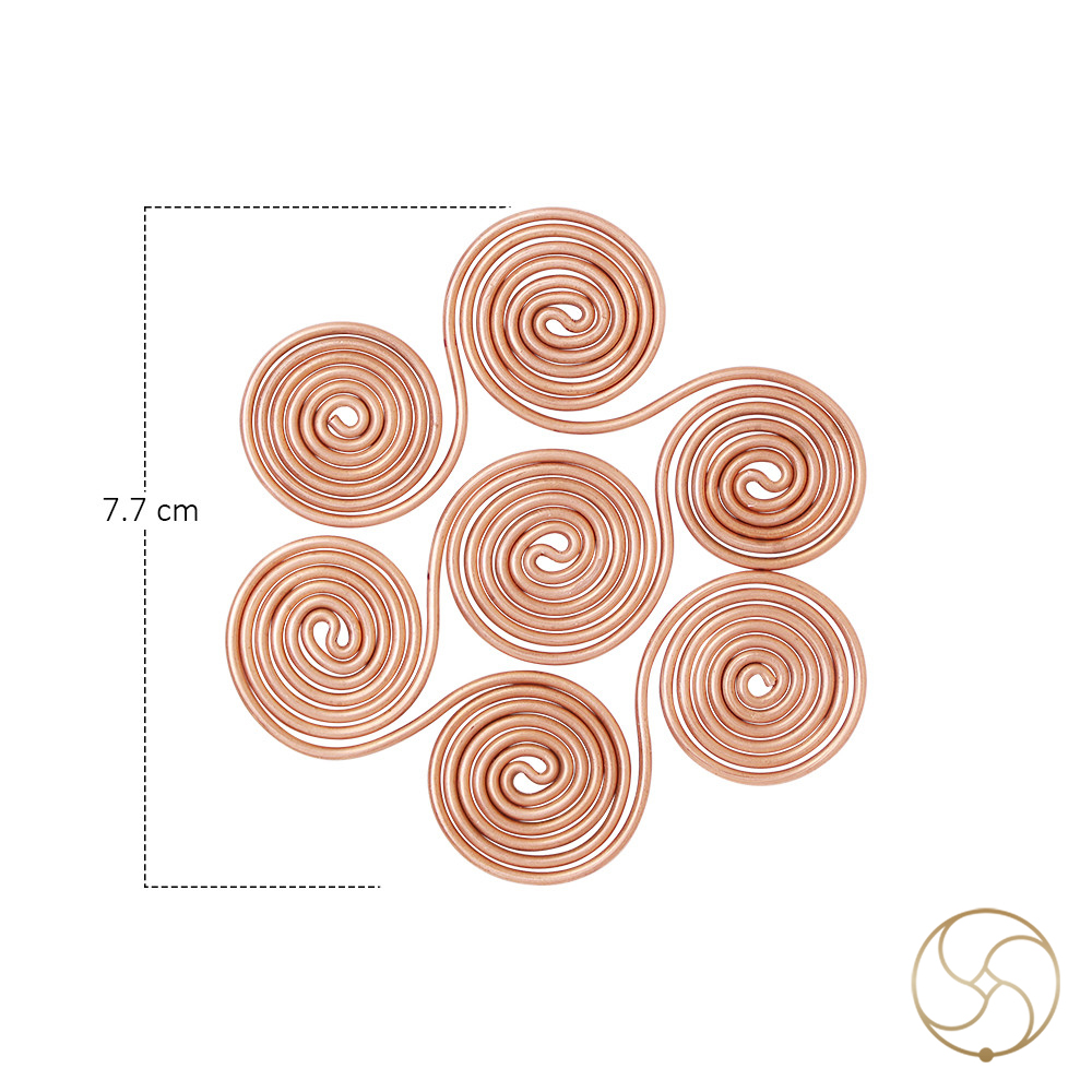 999 Nepaliya Copper EMF Protector 7 circle  Triskelion Energy Coil -       