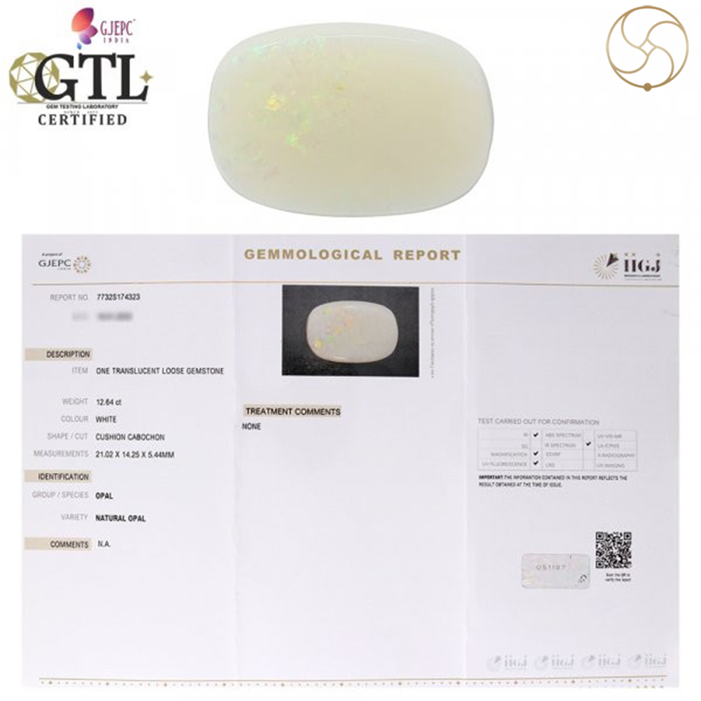 1264 Carat Opal Gemstone With Silver Ring and Pendant -  