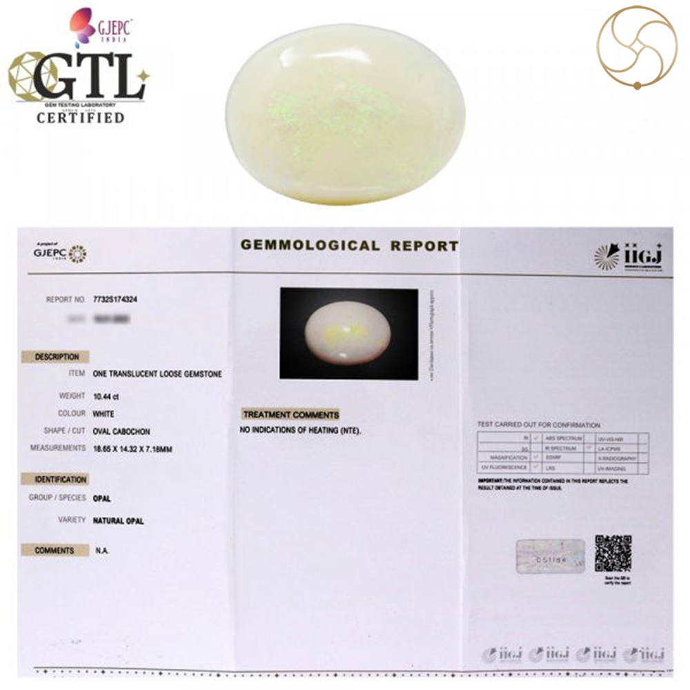 1044 Carat Opal Gemstone With Silver Ring and Pendant -  