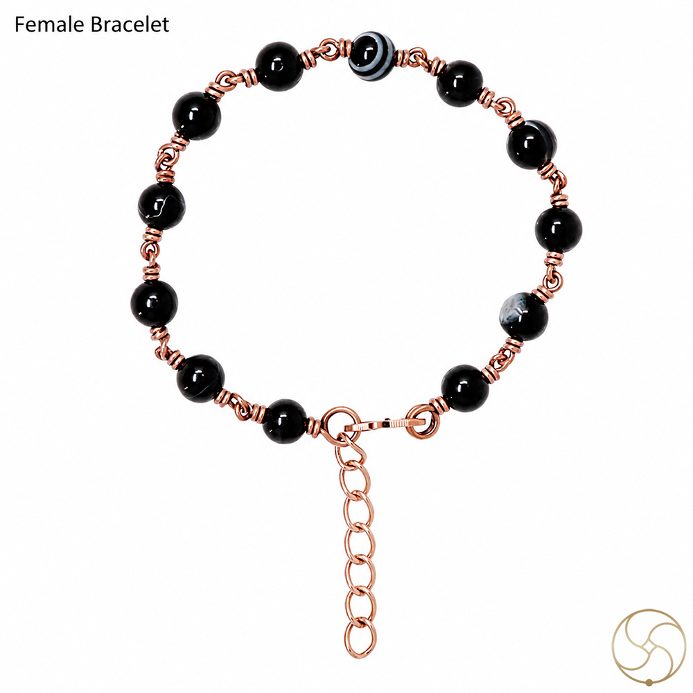 Nepaliya Copper Black Agate Bracelet