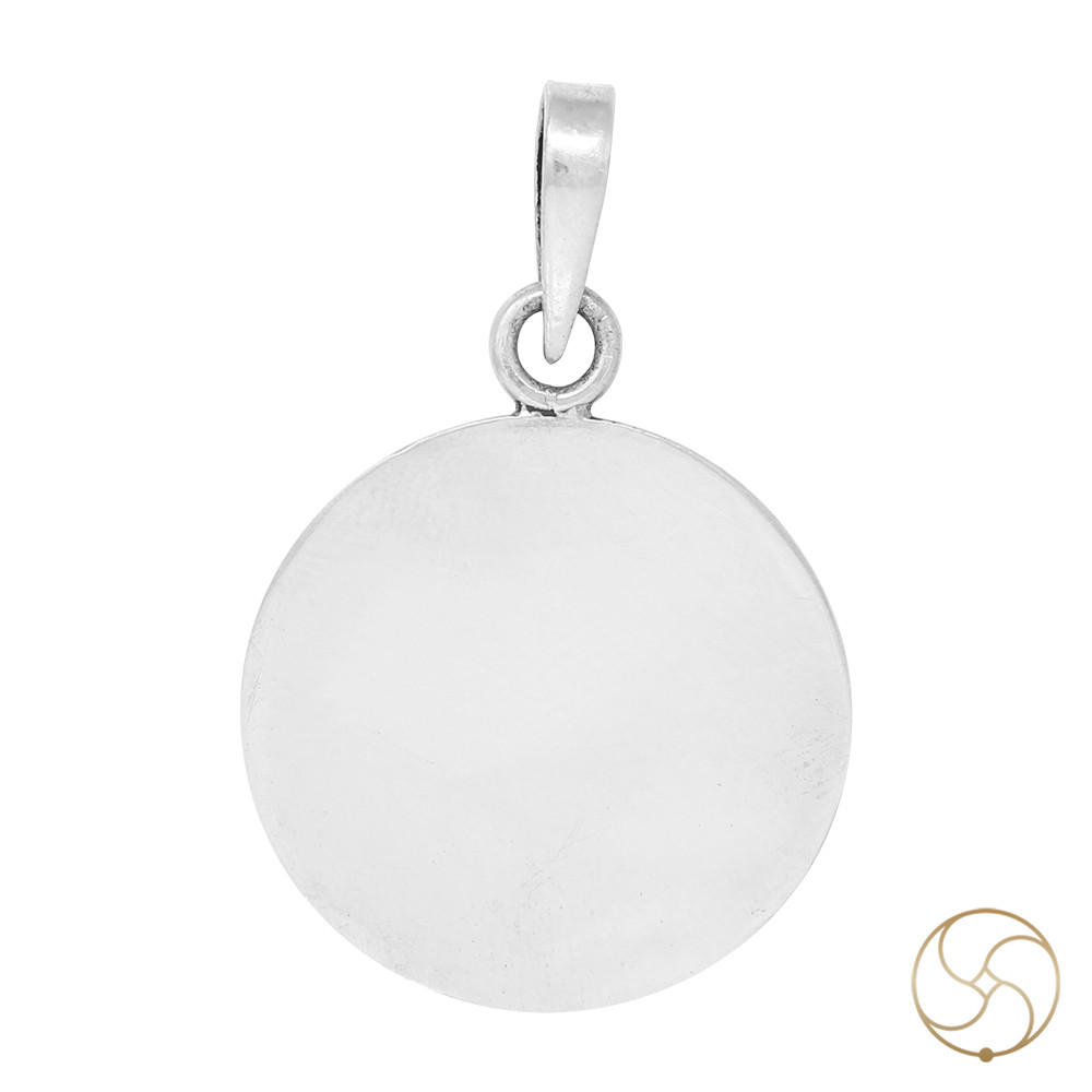 996 Silver Full Moon Pendant - 55gm