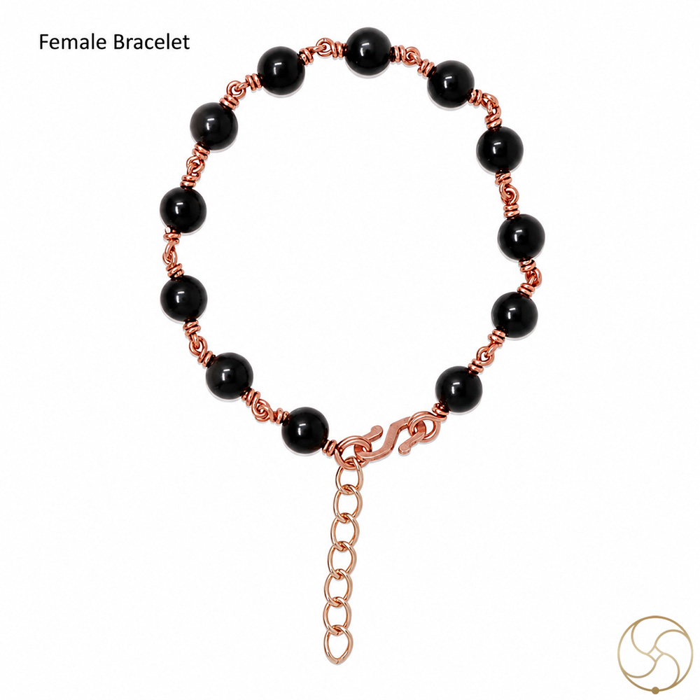 Nepaliya Copper Black Obsidian Bracelet