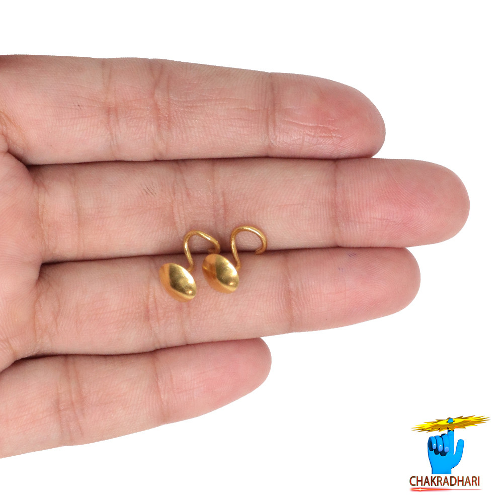 999 Gold Circular Stud Earpins 142gm -
